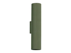 Sollux Lighting Aplique Para Pared^Lámpara de pared Gloow minimalista de aluminio - 2 fuentes luminosas 3000K - L.6,5 x A.30 cm - oliva Verde