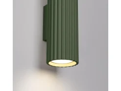 Sollux Lighting Aplique Para Pared^Lámpara de pared Gloow minimalista de aluminio - 2 fuentes luminosas 3000K - L.6,5 x A.30 cm - oliva Verde