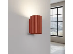 Sollux Lighting Aplique Para Pared^Lámpara de pared Gloow minimalista de aluminio - 1 fuentes luminosas 3000K - L.6,5 x A.10 cm - ocre Rojo