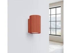 Sollux Lighting Aplique Para Pared^Lámpara de pared Gloow minimalista de aluminio - 1 fuentes luminosas 3000K - L.6,5 x A.10 cm - ocre Rojo