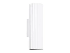 Best Sollux Lighting Lámpara de pared Gloow minimalista de aluminio - 2 fuentes luminosas 3000K - L.6,5 x A.20 cm - Blanco