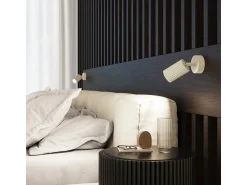 Best Sollux Lighting Lámpara de pared Gloow minimalista de aluminio - 1 fuentes luminosas 3000K - L.8 x A.8 cm - Beige