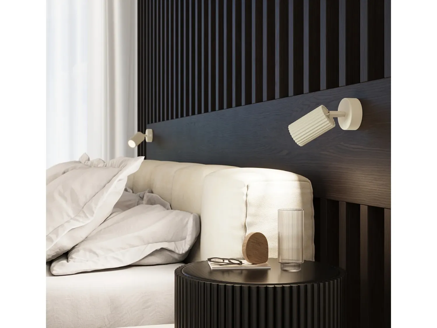 Best Sollux Lighting Lámpara de pared Gloow minimalista de aluminio - 1 fuentes luminosas 3000K - L.8 x A.8 cm - Beige