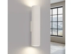 Sollux Lighting Aplique Para Pared^Lámpara de pared Gloow minimalista de aluminio - 2 fuentes luminosas 4000K - L.6,5 x A.30 cm - Beige