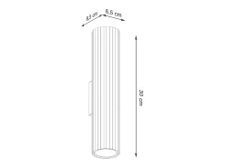 Sollux Lighting Aplique Para Pared^Lámpara de pared Gloow minimalista de aluminio - 2 fuentes luminosas 4000K - L.6,5 x A.30 cm - Beige