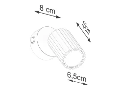 Sollux Lighting Aplique Para Pared^Lámpara de pared Gloow minimalista de aluminio - 1 fuentes luminosas 4000K - L.8 x A.16 cm - oliva Verde