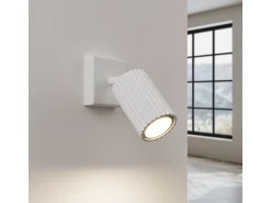 Sollux Lighting Aplique Para Pared^Lámpara de pared Gloow minimalista de aluminio - 1 fuentes luminosas 4000K - L.8 x A.8 cm - Blanco