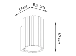 Sollux Lighting Lámpara de pared Gloow minimalista de aluminio - 1 fuentes luminosas 3000K - L.6,5 x A.10 cm - oliva Verde
