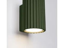 Sollux Lighting Lámpara de pared Gloow minimalista de aluminio - 1 fuentes luminosas 3000K - L.6,5 x A.10 cm - oliva Verde