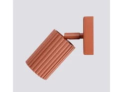 Sollux Lighting Aplique Para Pared^Lámpara de pared Gloow minimalista de aluminio - 1 fuentes luminosas 4000K - L.8 x A.8 cm - ocre Rojo