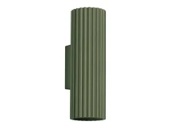 Sollux Lighting Aplique Para Pared^Lámpara de pared Gloow minimalista de aluminio - 2 fuentes luminosas 4000K - L.6,5 x A.20 cm - oliva Verde
