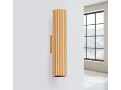 Sollux Lighting Aplique Para Pared^Lámpara de pared Gloow minimalista de aluminio - 2 fuentes luminosas 3000K - L.6,5 x A.30 cm - Dorado