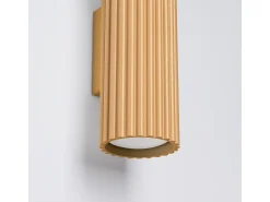 Sollux Lighting Aplique Para Pared^Lámpara de pared Gloow minimalista de aluminio - 2 fuentes luminosas 3000K - L.6,5 x A.30 cm - Dorado