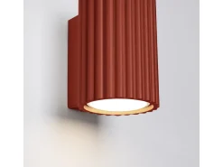 Sollux Lighting Aplique Para Pared^Lámpara de pared Gloow minimalista de aluminio - 1 fuentes luminosas 4000K - L.6,5 x A.10 cm - ocre Rojo
