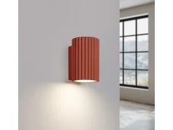 Sollux Lighting Aplique Para Pared^Lámpara de pared Gloow minimalista de aluminio - 1 fuentes luminosas 4000K - L.6,5 x A.10 cm - ocre Rojo