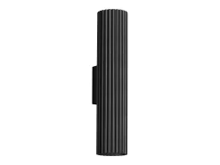 Sollux Lighting Aplique Para Pared^Lámpara de pared Gloow minimalista de aluminio - 2 fuentes luminosas 3000K - L.6,5 x A.30 cm - Negro