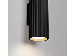 Sollux Lighting Aplique Para Pared^Lámpara de pared Gloow minimalista de aluminio - 2 fuentes luminosas 3000K - L.6,5 x A.30 cm - Negro