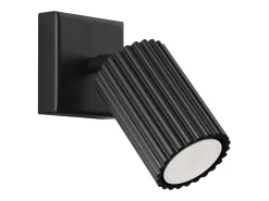 Sollux Lighting Aplique Para Pared^Lámpara de pared Gloow minimalista de aluminio - 1 fuentes luminosas 4000K - L.8 x A.8 cm - Negro