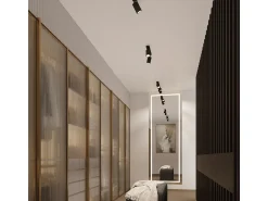 Sollux Lighting Aplique Para Pared^Lámpara de pared Gloow minimalista de aluminio - 1 fuentes luminosas 4000K - L.8 x A.8 cm - Negro