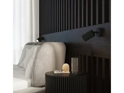 Sollux Lighting Aplique Para Pared^Lámpara de pared Gloow minimalista de aluminio - 1 fuentes luminosas 4000K - L.8 x A.8 cm - Negro