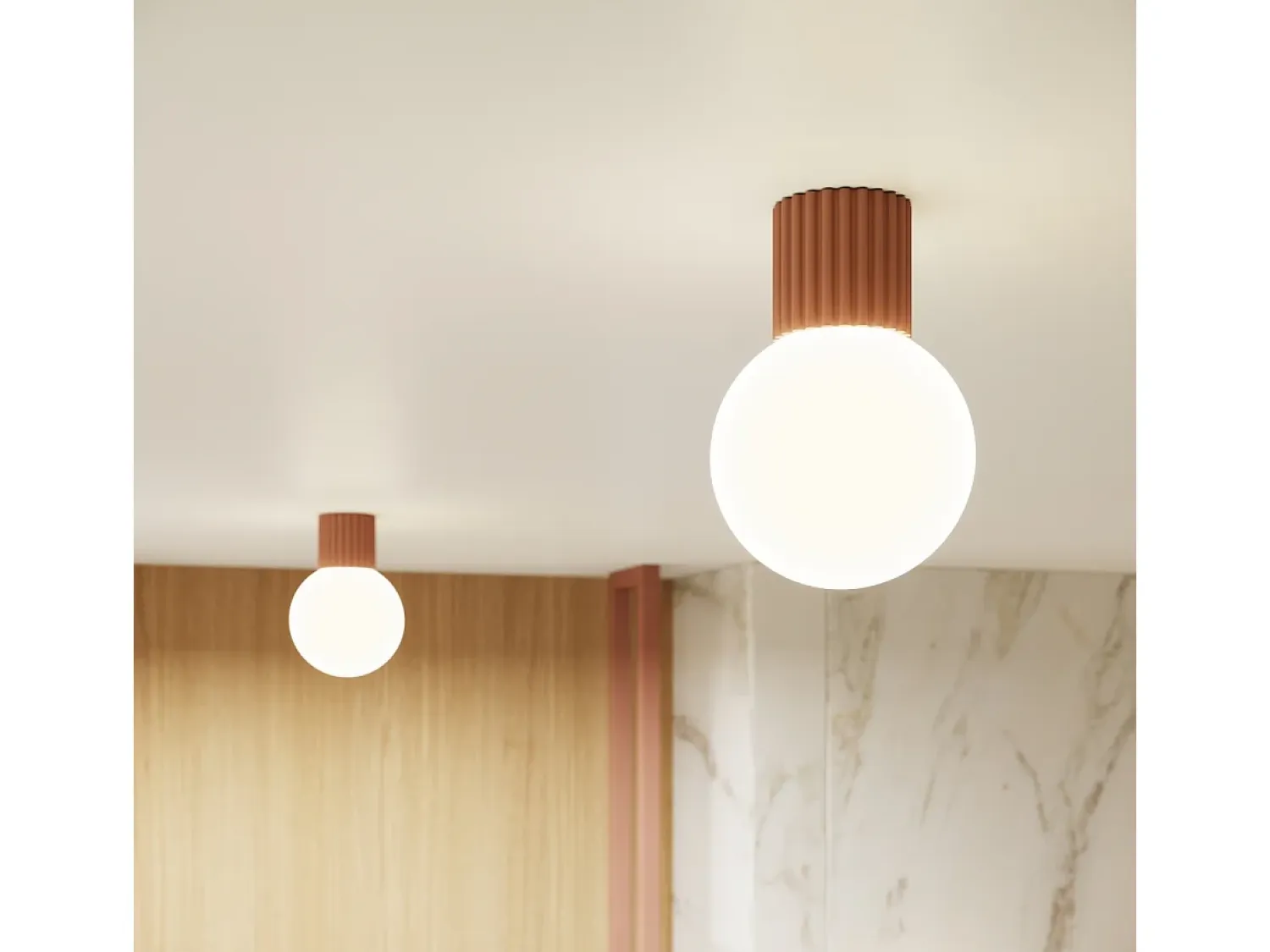 Best Sollux Lighting Lámpara De Pared Halo Moderno De Aluminio/Vidrio - 1 Fuentes Luminosas - L.12 X A.12 Cm - Moca Marru00f3n