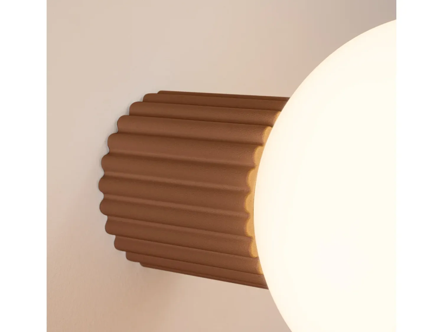 Best Sollux Lighting Lámpara De Pared Halo Moderno De Aluminio/Vidrio - 1 Fuentes Luminosas - L.12 X A.12 Cm - Moca Marru00f3n