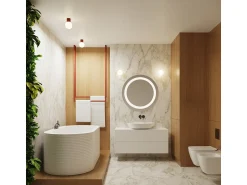 Best Sollux Lighting Lámpara De Pared Halo Moderno De Aluminio/Vidrio - 1 Fuentes Luminosas - L.12 X A.12 Cm - Ocre Rojo