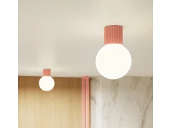 Sollux Lighting Aplique Para Pared^Lámpara De Pared Halo Moderno De Aluminio/Vidrio - 1 Fuentes Luminosas - L.12 X A.12 Cm - Durazno Rosa