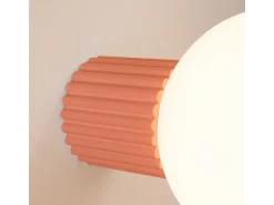 Sollux Lighting Aplique Para Pared^Lámpara De Pared Halo Moderno De Aluminio/Vidrio - 1 Fuentes Luminosas - L.12 X A.12 Cm - Durazno Rosa