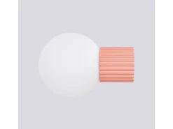 Sollux Lighting Aplique Para Pared^Lámpara De Pared Halo Moderno De Aluminio/Vidrio - 1 Fuentes Luminosas - L.12 X A.12 Cm - Durazno Rosa