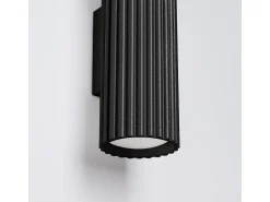 Best Sollux Lighting Lámpara De Pared Karbon Minimalista De Aluminio - 2 Fuentes Luminosas - L.6,5 X A.20 Cm - Negro
