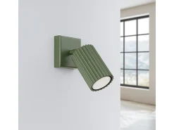 Sollux Lighting Aplique Para Pared^Lámpara De Pared Karbon Minimalista De Aluminio - 1 Fuentes Luminosas - L.8 X A.8 Cm - Oliva Verde