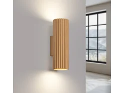 Sollux Lighting Aplique Para Pared^Lámpara De Pared Karbon Minimalista De Aluminio - 2 Fuentes Luminosas - L.6,5 X A.20 Cm - Dorado