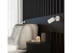 Sollux Lighting Aplique Para Pared^Lámpara De Pared Karbon Minimalista De Aluminio - 1 Fuentes Luminosas - L.8 X A.8 Cm - Blanco
