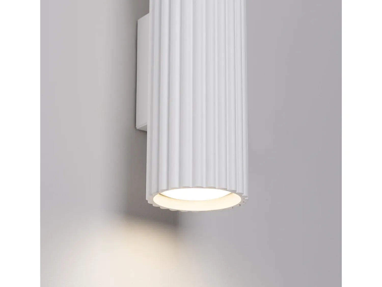 Sollux Lighting Lámpara De Pared Karbon Minimalista De Aluminio - 2 Fuentes Luminosas - L.6,5 X A.30 Cm - Blanco