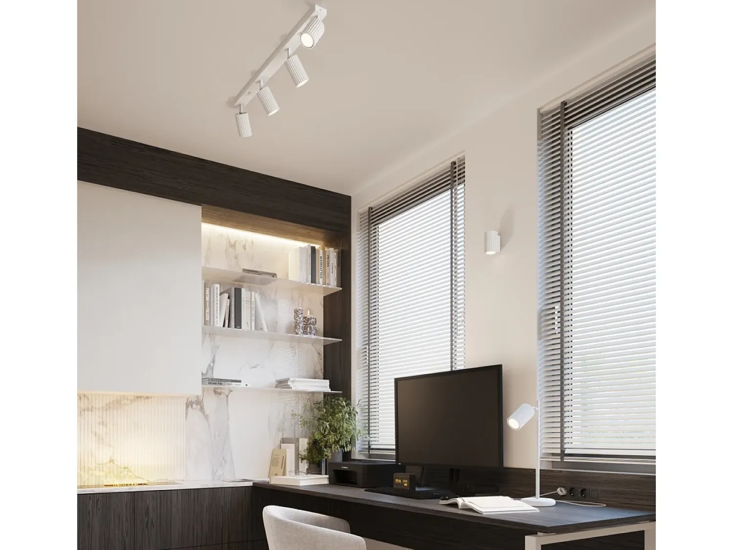 Sollux Lighting Aplique Para Pared^Lámpara De Pared Karbon Minimalista De Aluminio - 1 Fuentes Luminosas - L.6,5 X A.10 Cm - Blanco