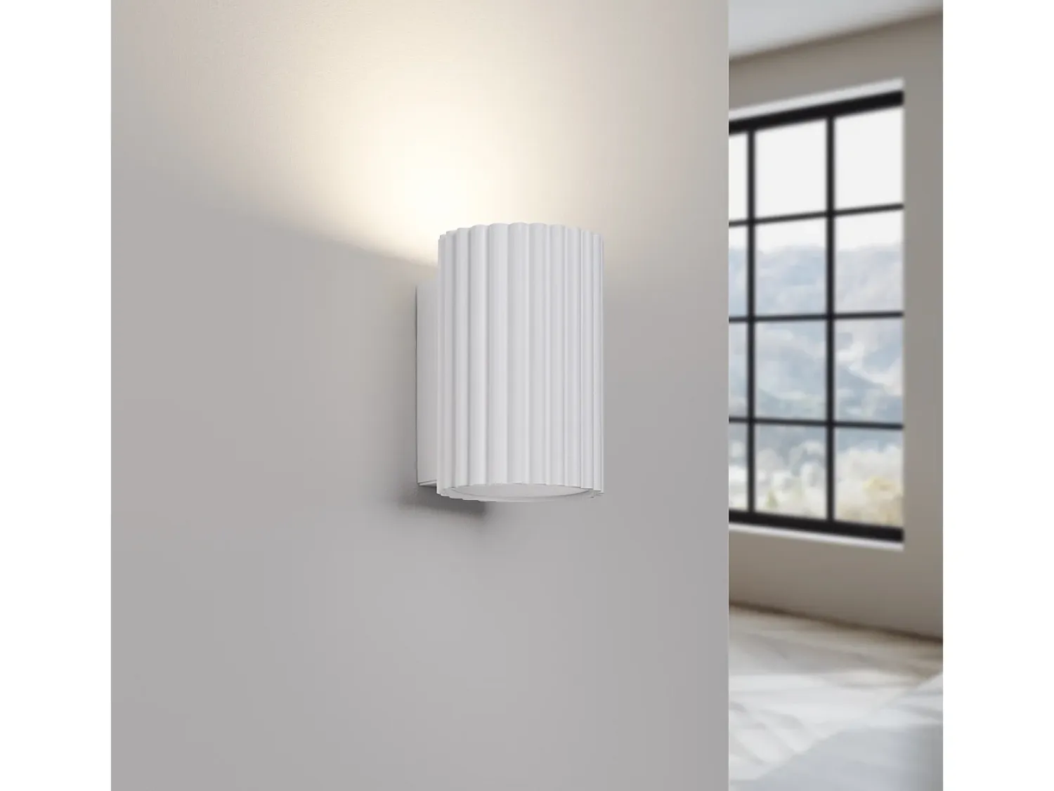 Sollux Lighting Aplique Para Pared^Lámpara De Pared Karbon Minimalista De Aluminio - 1 Fuentes Luminosas - L.6,5 X A.10 Cm - Blanco