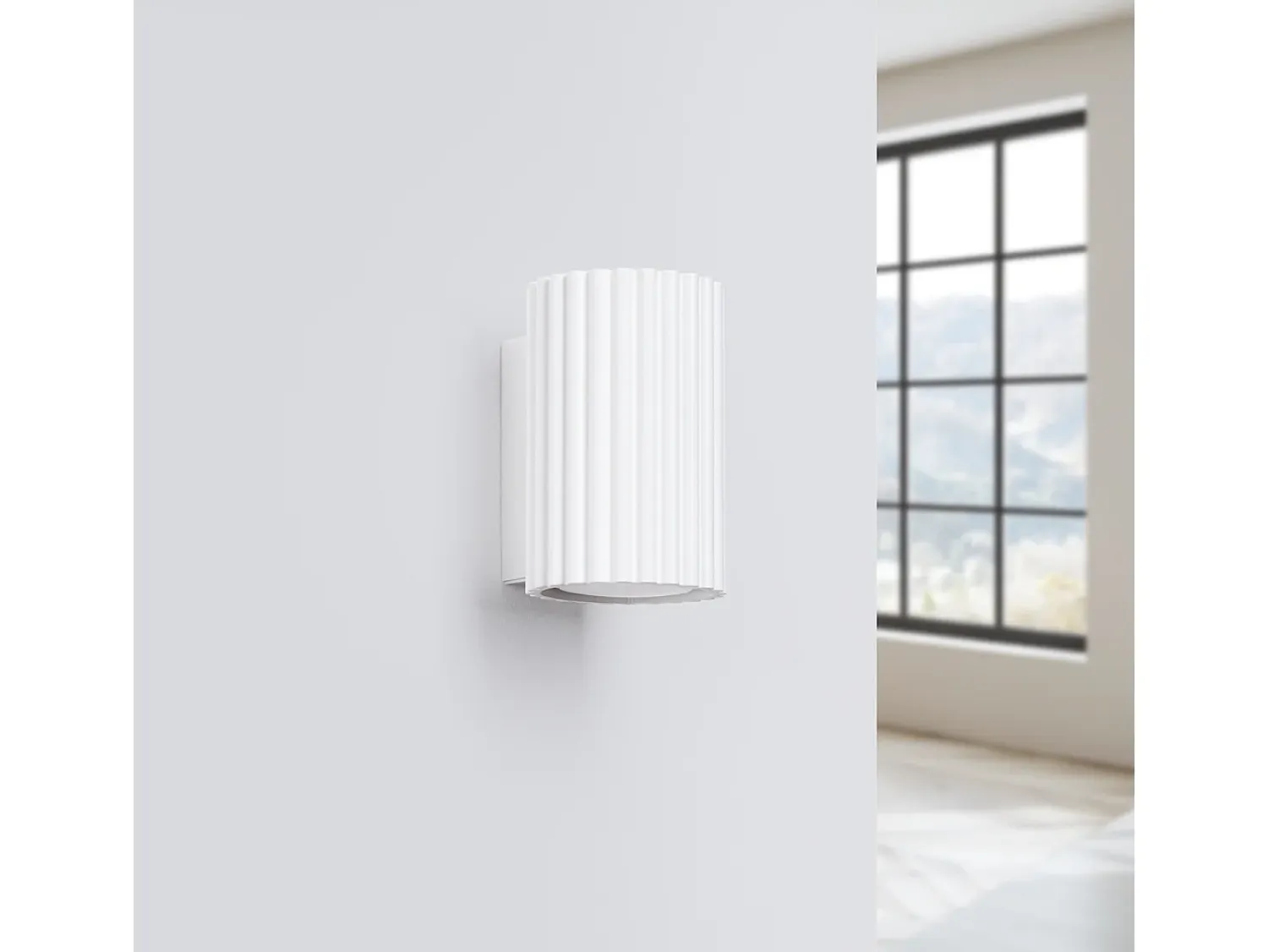 Sollux Lighting Aplique Para Pared^Lámpara De Pared Karbon Minimalista De Aluminio - 1 Fuentes Luminosas - L.6,5 X A.10 Cm - Blanco