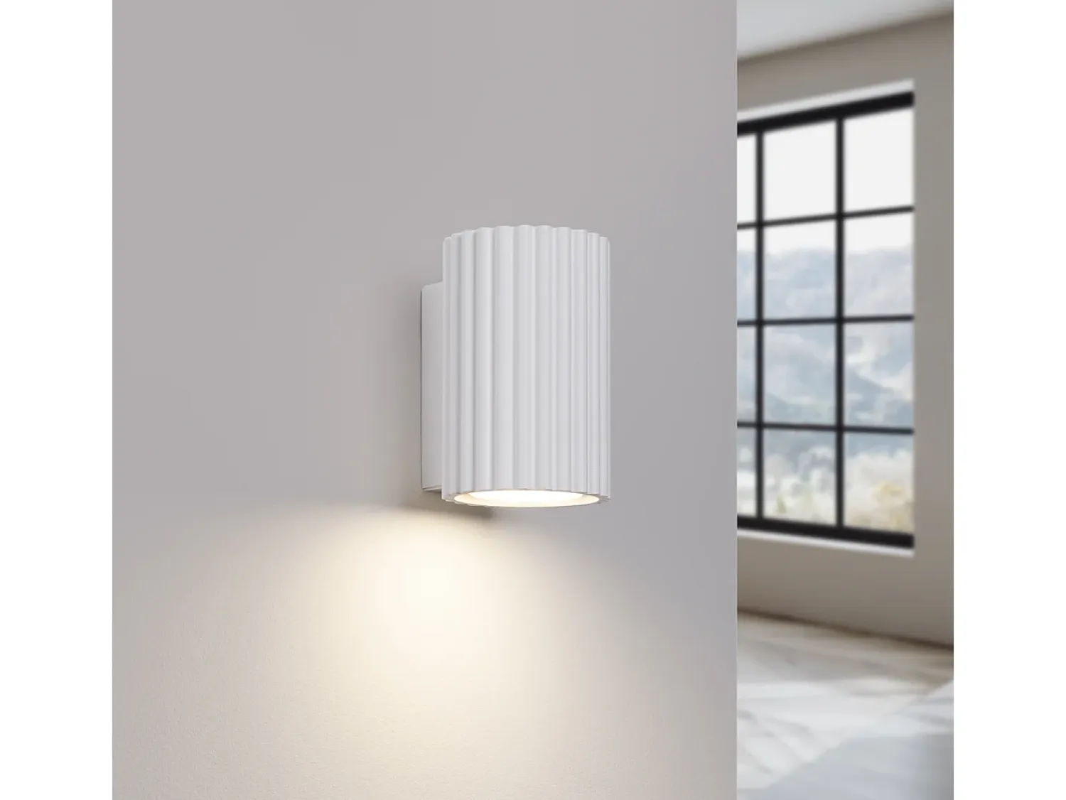 Sollux Lighting Aplique Para Pared^Lámpara De Pared Karbon Minimalista De Aluminio - 1 Fuentes Luminosas - L.6,5 X A.10 Cm - Blanco