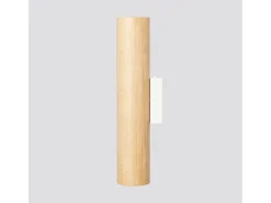 Sollux Lighting Aplique Para Pared^Lámpara de pared Lino moderno de madera/acero - 2 fuentes luminosas - L.6 x A.30 cm - madera natural/ Blanco