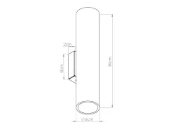 Sollux Lighting Aplique Para Pared^Lámpara de pared Lino moderno de madera/acero - 2 fuentes luminosas - L.6 x A.30 cm - madera natural/ Blanco