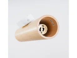Sollux Lighting Aplique Para Pared^Lámpara de pared Lino moderno de madera/acero - 2 fuentes luminosas - L.6 x A.30 cm - madera natural/ Blanco