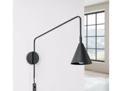 Sollux Lighting Aplique Para Pared^Lámpara De Pared Nox Moderno De Acero - 1 Fuentes Luminosas - L.14 X A.30 Cm - Negro