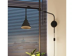 Sollux Lighting Aplique Para Pared^Lámpara De Pared Nox Moderno De Acero - 1 Fuentes Luminosas - L.14 X A.30 Cm - Negro