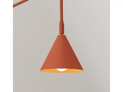 Sollux Lighting Aplique Para Pared^Lámpara De Pared Nox Moderno De Acero - 1 Fuentes Luminosas - L.14 X A.30 Cm - Ocre Rojo