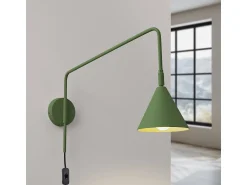 Sollux Lighting Lámpara De Pared Nox Moderno De Acero - 1 Fuentes Luminosas - L.14 X A.30 Cm - Oliva Verde