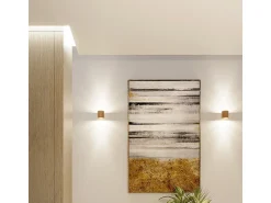 Sollux Lighting Aplique Para Pared^Lámpara De Pared Orbis Minimalista De Acero - 1 Fuentes Luminosas - L.10 X A.10 Cm - Dorado