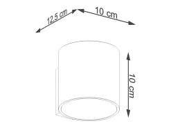 Sollux Lighting Aplique Para Pared^Lámpara De Pared Orbis Minimalista De Acero - 1 Fuentes Luminosas - L.10 X A.10 Cm - Dorado