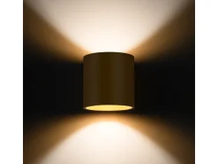 Sollux Lighting Aplique Para Pared^Lámpara De Pared Orbis Minimalista De Acero - 1 Fuentes Luminosas - L.10 X A.10 Cm - Dorado