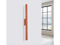 Sollux Lighting Lámpara De Pared Pastelo Moderno De Acero - 2 Fuentes Luminosas - L.2,5 X A.50 Cm - Ocre Rojo